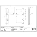 From The Anvil - Slimline Lever Espag. Lock Set - Black - 33033 - Choice Handles