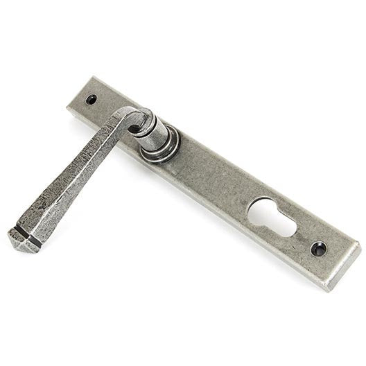 From The Anvil - Slimline Lever Espag. Lock Set - Pewter Patina - 33034 - Choice Handles