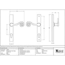 From The Anvil - Monkeytail Slimline Lever Espag. Lock Set - RH - Black - 33037R - Choice Handles
