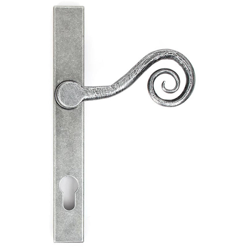 From The Anvil - Monkeytail Slimline Lever Espag. Lock Set - RH - Pewter Patina - 33038R - Choice Handles