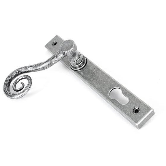 From The Anvil - Monkeytail Slimline Lever Espag. Lock Set - RH - Pewter Patina - 33038R - Choice Handles