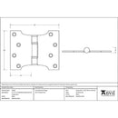 From The Anvil - 4" x 3" x 5" Parliament Hinge (pair) ss - Black - 33045 - Choice Handles