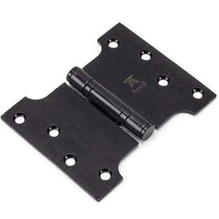 From The Anvil - 4" x 3" x 5" Parliament Hinge (pair) ss - Black - 33045 - Choice Handles