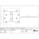 From The Anvil - 4" x 3" x 5" Parliament Hinge (pair) ss - Pewter Patina - 33046 - Choice Handles