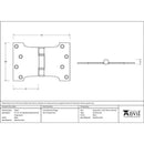 From The Anvil - 4" x 4" x 6" Parliament Hinge (pair) ss - Black - 33047 - Choice Handles
