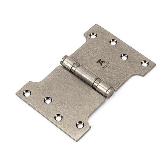 From The Anvil - 4" x 4" x 6" Parliament Hinge (pair) ss - Pewter Patina - 33048 - Choice Handles