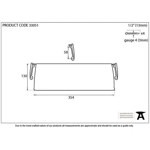 From The Anvil - Polished Brass Large Letter Plate Cover - Polished Brass - 33051 - Choice Handles
