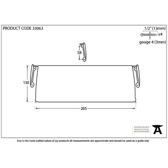 From The Anvil - Small Letter Plate Cover - Polished Chrome - 33063 - Choice Handles