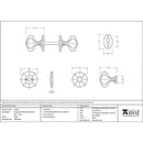 From The Anvil - Black Large Octagonal Mortice/Rim Knob Set - Black - 33065 - Choice Handles