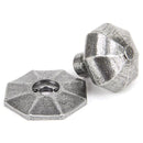 From The Anvil - Pewter Large Octagonal Mortice/Rim Knob Set - Pewter Patina - 33066 - Choice Handles