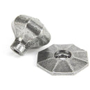 From The Anvil - Pewter Large Octagonal Mortice/Rim Knob Set - Pewter Patina - 33066 - Choice Handles