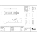 From The Anvil - 6" Shepherd's Crook Universal Bolt - Black - 33073 - Choice Handles