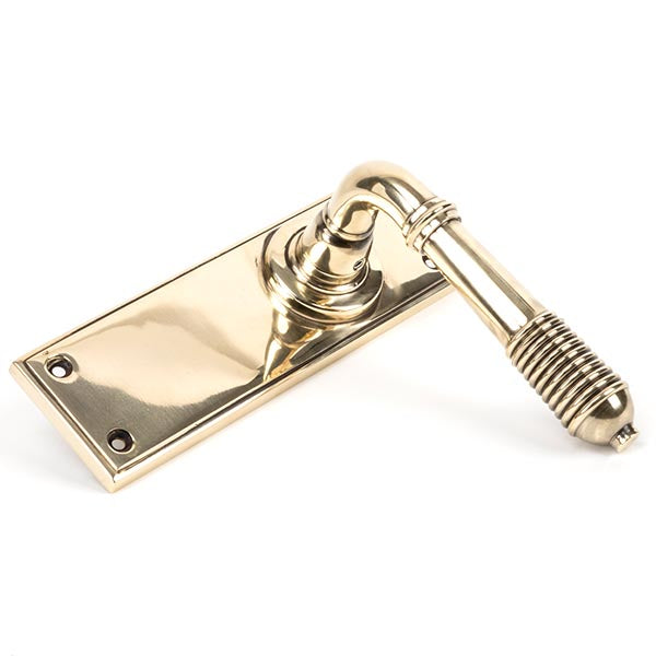 From The Anvil - Reeded Lever Latch Set - Aged Brass - 33083 - Choice Handles