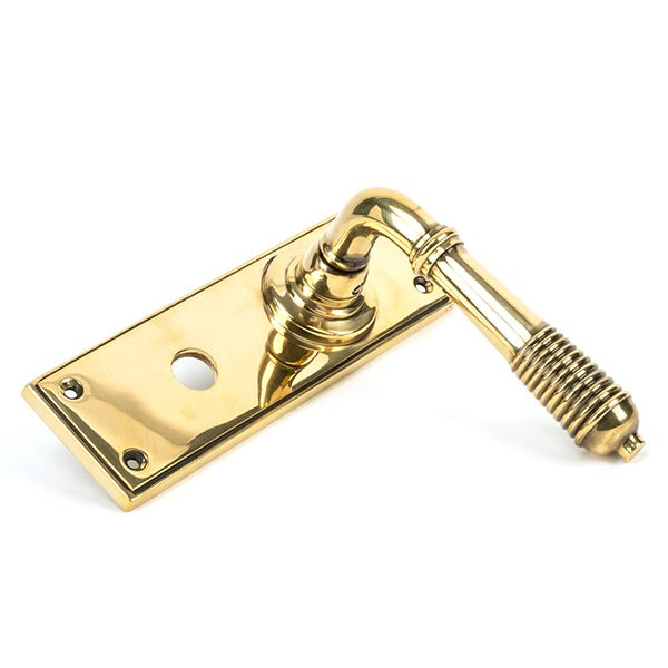 From The Anvil - Reeded Lever Bathroom Set - Aged Brass - 33084 - Choice Handles