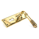 From The Anvil - Reeded Lever Euro Lock Set - Aged Brass - 33085 - Choice Handles