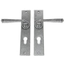 From The Anvil - Large Avon 72mm Centre Euro Lock Set - Pewter Patina - 33088 - Choice Handles