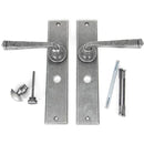 From The Anvil - Avon Lever Bathroom Set - Pewter Patina - 33091 - Choice Handles
