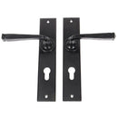 From The Anvil - Avon 72mm Centre Euro Lock Set - Black - 33092 - Choice Handles
