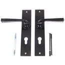 From The Anvil - Avon 72mm Centre Euro Lock Set - Black - 33092 - Choice Handles