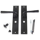 From The Anvil - Avon Lever Bathroom Set - Black - 33095 - Choice Handles