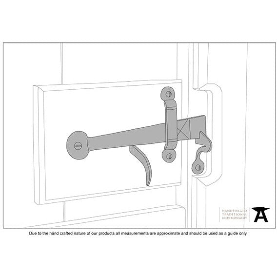 From The Anvil - Medium Bean Thumblatch - Beeswax - 33101 - Choice Handles