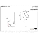 From The Anvil - Fleur-De-Lys Coat Hook - Beeswax - 33121 - Choice Handles