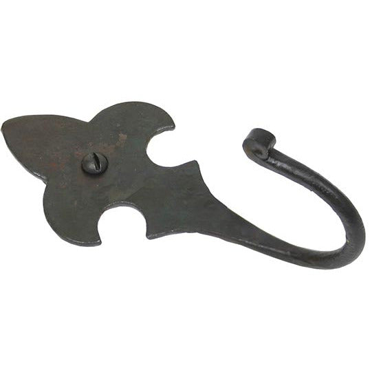From The Anvil - Fleur-De-Lys Coat Hook - Beeswax - 33121 - Choice Handles