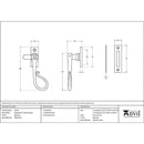 From The Anvil - Shepherd's Crook Fastener - Beeswax - 33132 - Choice Handles