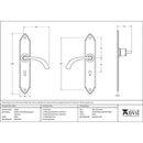 From The Anvil - Gothic Curved Sprung Lever Lock Set - Black - 33136 - Choice Handles