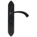 From The Anvil - Gothic Curved Sprung Lever Bathroom Set - Black - 33138 - Choice Handles