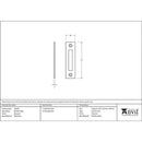 From The Anvil - Mortice Plate - Beeswax - 33140P - Choice Handles