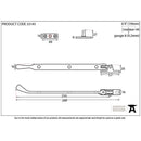 From The Anvil - 10" Peardrop Stay - Beeswax - 33141 - Choice Handles