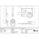 From The Anvil - Cottage Latch - RH - Beeswax - 33147R - Choice Handles