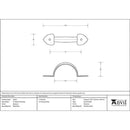 From The Anvil - 4" Gothic D Handle - Beeswax - 33151 - Choice Handles