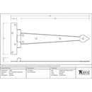 From The Anvil - 12" Arrow Head T Hinge (pair) - Beeswax - 33206 - Choice Handles