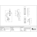 From The Anvil - Locking Monkeytail Fastener - LH - Beeswax - 33211 - Choice Handles