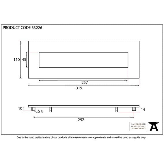 From The Anvil - Large Letter Plate - Black - 33226 - Choice Handles