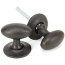 From The Anvil - Oval Mortice/Rim Knob Set - Beeswax - 33229 - Choice Handles