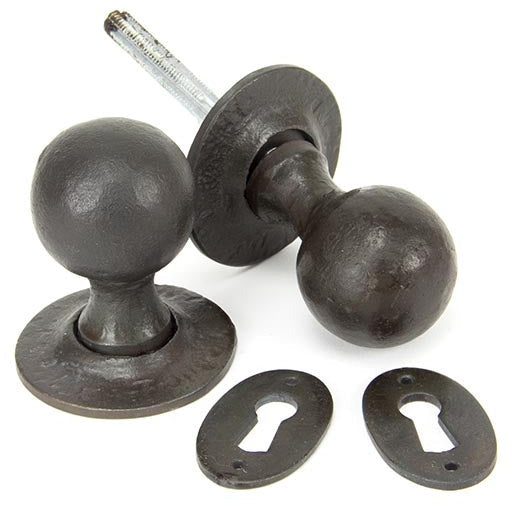 From The Anvil - Round Mortice/Rim Knob Set - Beeswax - 33230 - Choice Handles