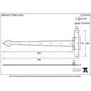 From The Anvil - 36" Barn Door T Hinge (pair) - Black - 33233 - Choice Handles