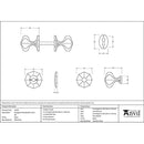 From The Anvil - Octagonal Mortice/Rim Knob Set - Black - 33250 - Choice Handles