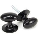 From The Anvil - Oval Mortice/Rim Knob Set - Black - 33251 - Choice Handles