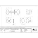 From The Anvil - Oval Mortice/Rim Knob Set - Black - 33251 - Choice Handles