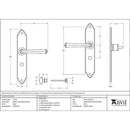 From The Anvil - Gothic Lever Bathroom Set - Black - 33274 - Choice Handles