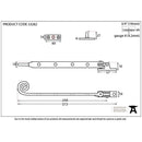 From The Anvil - 10" Handmade Monkeytail Stay - Black - 33282 - Choice Handles