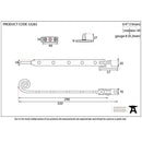 From The Anvil - 12" Handmade Monkeytail Stay - Black - 33283 - Choice Handles