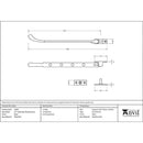 From The Anvil - 10" Handmade Peardrop Stay - Black - 33292 - Choice Handles