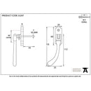 From The Anvil - Locking Peardrop Espag - LH - Black - 33297 - Choice Handles