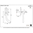 From The Anvil - Locking Peardrop Espag - RH - Black - 33298 - Choice Handles