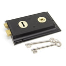 From The Anvil - Rim Lock & Cast Iron Cover - Black - 33299 - Choice Handles
